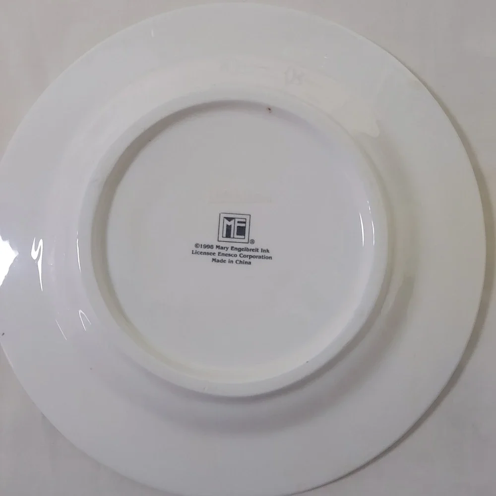 1998‎ Mary Engelbreit Enesco Rose Floral Plate Decorative Collectible